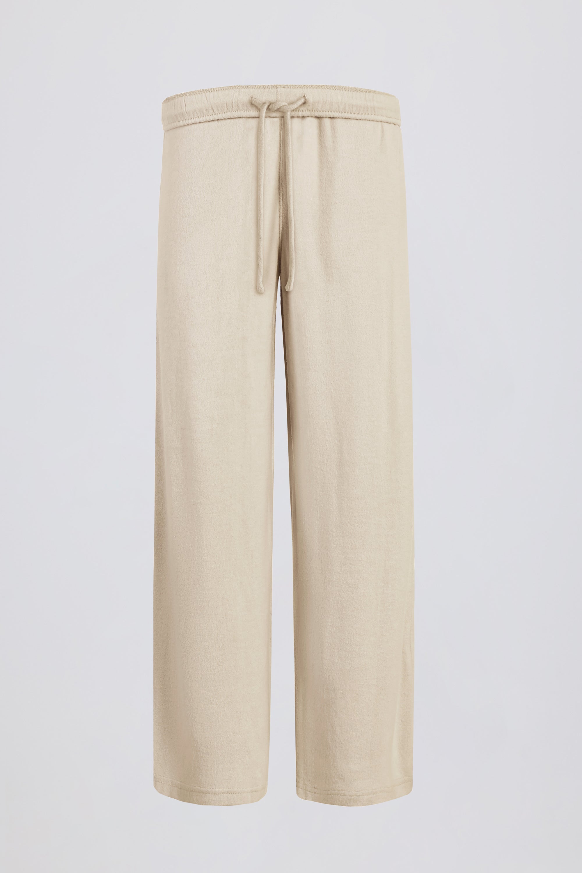 Tall Brushed Jersey Wide-Leg Joggers in Ecru